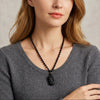 Black Obsidian Pixiu Necklace — Wealth Protection and Personal Feng Shui Charm - Buddha Tibet xd00096