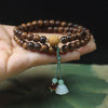 Black Rosewood 108-Bead Mala Bracelet — Natural Wood Prayer Beads in Round, Barrel & Wrap Styles Buddha Tibet