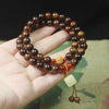 Black Rosewood 108-Bead Mala Bracelet — Natural Wood Prayer Beads in Round, Barrel & Wrap Styles Buddha Tibet