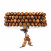 Black Rosewood 108-Bead Mala Bracelet — Natural Wood Prayer Beads in Round, Barrel & Wrap Styles - Round Beads 10mm × 108Buddha Tibet