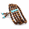 Black Rosewood 108-Bead Mala Bracelet — Natural Wood Prayer Beads in Round, Barrel & Wrap Styles - Round Beads 6mm × 108 with SpacersBuddha Tibet