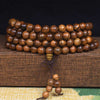 Black Rosewood 108-Bead Mala Bracelet — Natural Wood Prayer Beads in Round, Barrel & Wrap Styles Buddha Tibet