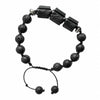 Black Tourmaline Adjustable Cuff — Raw Stone on Wire, 9 Styles - Matte Volcanic Stone 8mmBuddha Tibet
