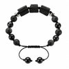 Black Tourmaline Adjustable Cuff — Raw Stone on Wire, 9 Styles - Polished 8mmBuddha Tibet