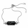 Black Tourmaline Adjustable Cuff — Raw Stone on Wire, 9 Styles - Silver with Iron StoneBuddha Tibet