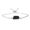 Black Tourmaline Adjustable Cuff — Raw Stone on Wire, 9 Styles - White K GoldBuddha Tibet