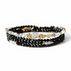 Black Tourmaline & Aquamarine Five Elements Wrap — Bracelet or Necklace, You Decide Buddha Tibet