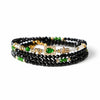 Black Tourmaline & Aquamarine Five Elements Wrap — Bracelet or Necklace, You Decide Buddha Tibet