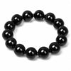 Black Tourmaline Bead Bracelet — Clear the Day, Keep the Stone - 14mm标准Buddha Tibet