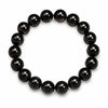 Black Tourmaline Bead Bracelet — Clear the Day, Keep the Stone - 14mm标准Buddha Tibet