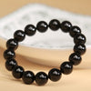 Black Tourmaline Bead Bracelet — Clear the Day, Keep the Stone - 6mm标准Buddha Tibet