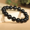 Black Tourmaline Bead Bracelet — Clear the Day, Keep the Stone - 6mm标准Buddha Tibet