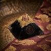 Black Tourmaline Orgone Pyramid - Handmade Crystal Protection Pyramid for Guarding - Buddha Tibet 