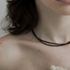 Black Tourmaline & Spinel Layered Necklace — Two Strands, One Look - Buddha Tibet