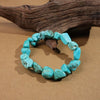 Blue Magnesite Statement Bracelet - Large Oval Focal Stone - Large Oval Blue Magnesite StoneBuddha Tibet