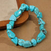 Blue Magnesite Statement Bracelet - Large Oval Focal Stone - Large Oval Blue Magnesite StoneBuddha Tibet