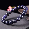 Blue Sandstone Bracelet — Polished Natural Stone Beads - Buddha Tibet xd00095