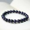 Blue Sandstone Bracelet — Polished Natural Stone Beads - Buddha Tibet xd00095