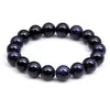 Blue Sandstone Bracelet — Polished Natural Stone Beads - Buddha Tibet xd00095