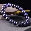 Blue Sandstone Bracelet — Polished Natural Stone Beads - Buddha Tibet xd00095