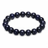 Blue Sandstone Bracelet — Polished Natural Stone Beads - 14mmBuddha Tibet