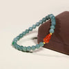 Blue Water Jade Gourd Bracelet — Red Fortune Beads for Everyday Luck - 6mmBuddha Tibet