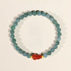 Blue Water Jade Gourd Bracelet — Red Fortune Beads for Everyday Luck - 6mmBuddha Tibet
