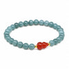 Blue Water Jade Gourd Bracelet — Red Fortune Beads for Everyday Luck Buddha Tibet