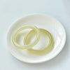 Blue-White Jade Round Bangle — Hetian-Style Everyday Jade Bracelet - Inner Diameter 52mmBuddha Tibet