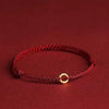 Peace Clasp Red Rope Bracelet — Pi Xiu Disc Charm for Protection & Calm - Joyful RedBuddha Tibet