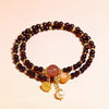 Layered Garnet & Chalcedony Bracelet Stack — Multi - Stone Bead Set for Protection & Calm - Double - Layer Garnet Lotus PodBuddha Tibet