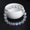 Natural Moonstone Bead Bracelet — Blue, Pink, White & Silver, 5A Grade Buddha Tibet