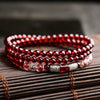 Garnet Layered Bracelet — Numbered Accent Styles