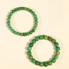 Turquoise Thousand Li Landscape Bracelet - Carved Barrel Beads, Mountain Motif