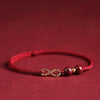 Red Rope Cinnabar Bead Bracelet — Knotted Lucky Charm for Prosperity & Protection - Joy RedBuddha Tibet