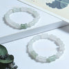 Tianshan Green Jade Bead Bracelet — Natural Stone Single-Wrap for Calm & Clarity Buddha Tibet