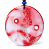 Chicken Blood Stone Pendant Necklace — Bold Color, Deep Tradition - Bagua (Eight Trigrams)Buddha Tibet