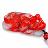Chicken Blood Stone Pendant Necklace — Bold Color, Deep Tradition - Pixiu (Large)Buddha Tibet