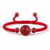 Chinese Zodiac Red String Bracelet — Cinnabar Charm Bracelet for Your Birth Sign Buddha Tibet