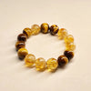 Citrine Bead Bracelet Collection — Original Designs With Tiger Eye, Pixiu & Strawberry Quartz - Pure Citrine — 12mmBuddha Tibet