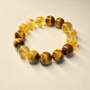 Citrine Bead Bracelet Collection — Original Designs With Tiger Eye, Pixiu & Strawberry Quartz - Pure Citrine — 12mmBuddha Tibet