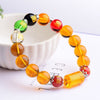 Citrine bracelet - God of Wealth & 5 Jambhala - Buddha Tibet xd00015