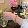Citrine & Nephrite Jade Gourd Bracelet — 7A Yellow Crystal With Water Foam Jade Charm - Citrine & Jade GourdBuddha Tibet