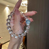 Clear Quartz & Aquamarine Bead Bracelet — Cool Stones for a Clear Head - 8mm BeadsBuddha Tibet