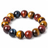 Colorful Tiger Eye Bracelet — Polished Beads in Multiple Sizes for Balance & Focus - 14 mmBuddha Tibet