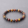 Colorful Tiger Eye Bracelet — Polished Beads in Multiple Sizes for Balance & Focus - Buddha Tibet xd0006601