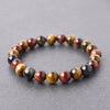 Colorful Tiger Eye Bracelet — Polished Beads in Multiple Sizes for Balance & Focus - Buddha Tibet xd0006602