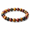 Colorful Tiger Eye Bracelet — Polished Beads in Multiple Sizes for Balance & Focus - 8 mmBuddha Tibet