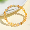 Crushed Silver & Citrine Bead Bracelet — Sparkle Chain With Yellow Tower Crystal - Yellow Tower CitrineBuddha Tibet