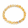 Crushed Silver & Citrine Bead Bracelet — Sparkle Chain With Yellow Tower Crystal - Yellow Tower CitrineBuddha Tibet